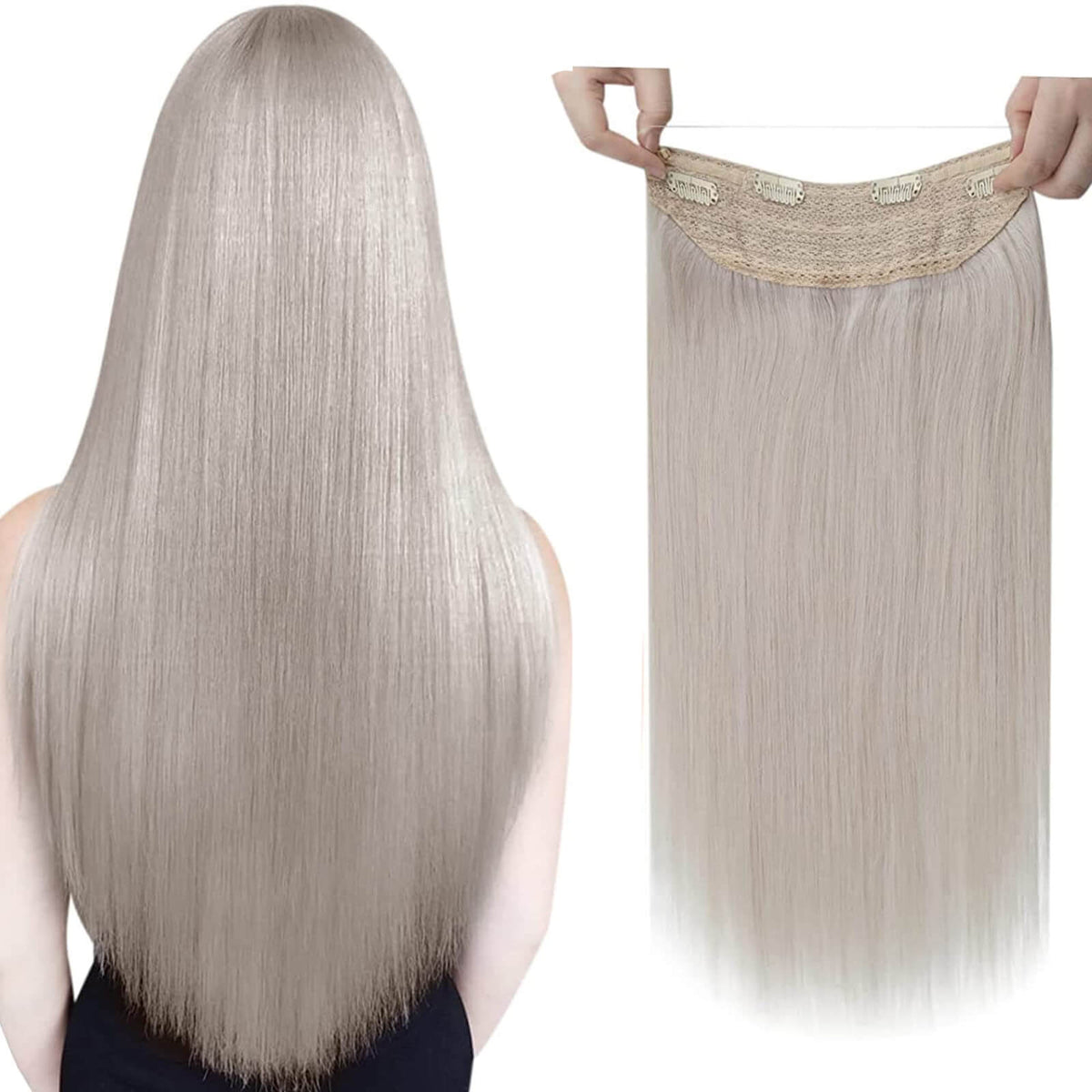 PLATINO HALO STRAIGHT INVISIBLE WIRE EXTENSIONS 18 –