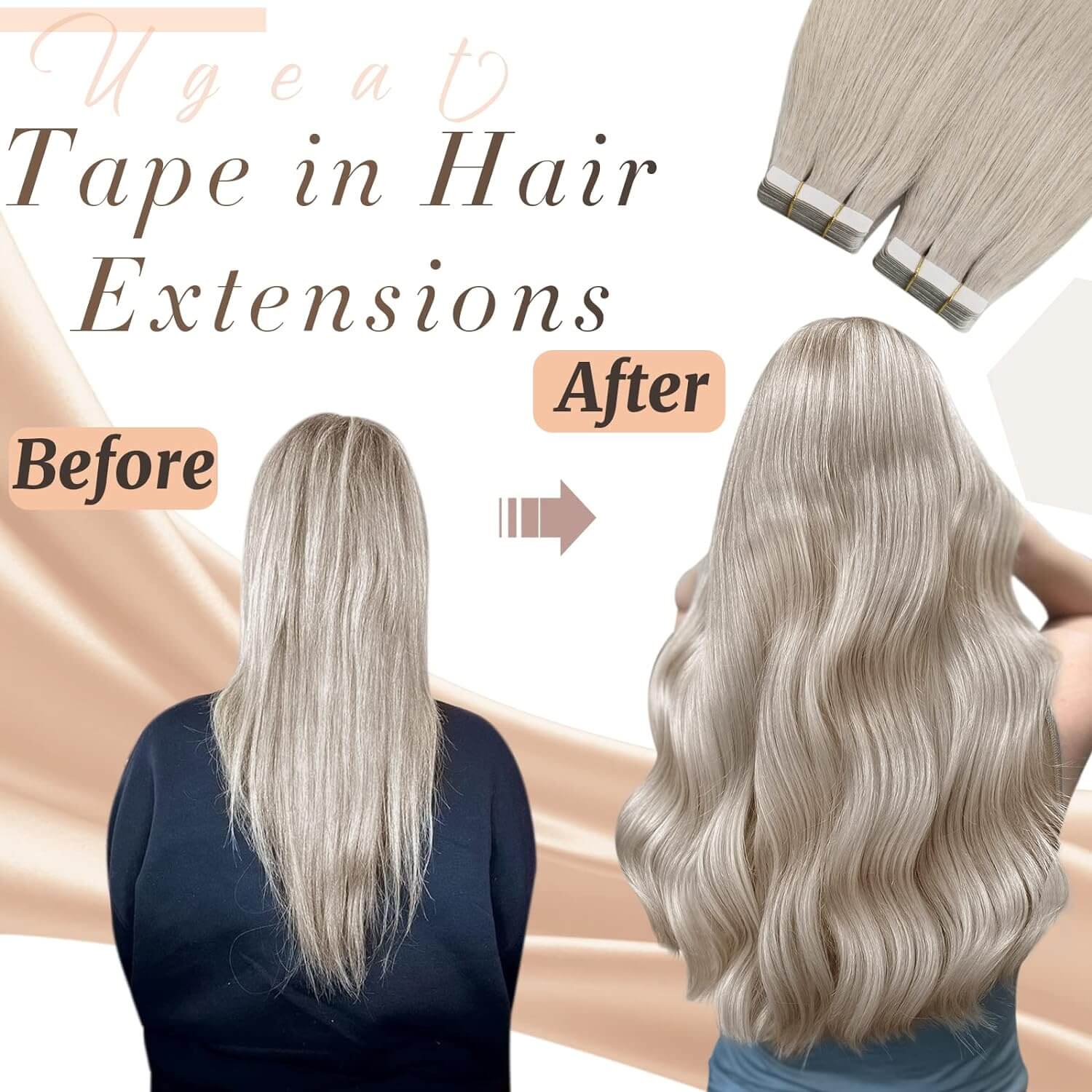 Glue in Human Hair Skin Weft Real Human Hair Tape on Hair Extensions