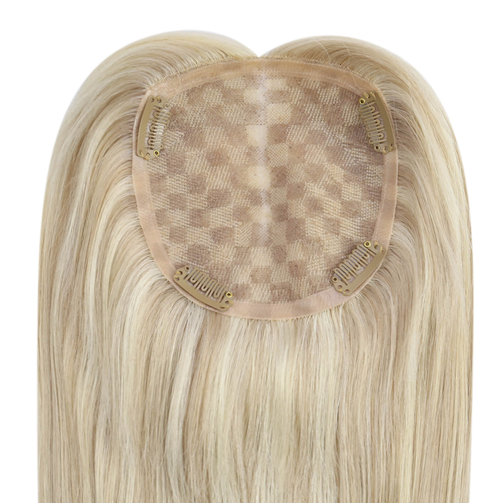 large base human hair topper for thin hair