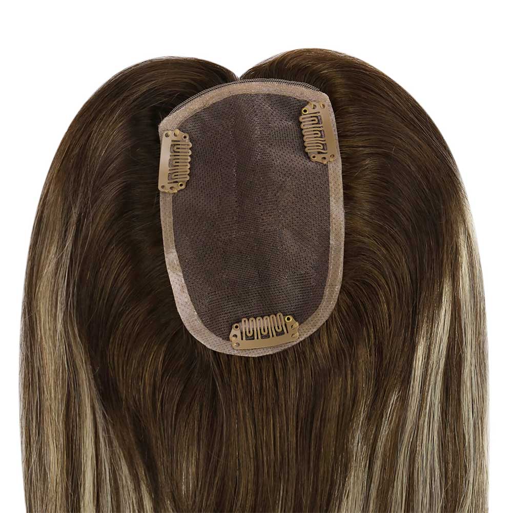 medium base human hair topper