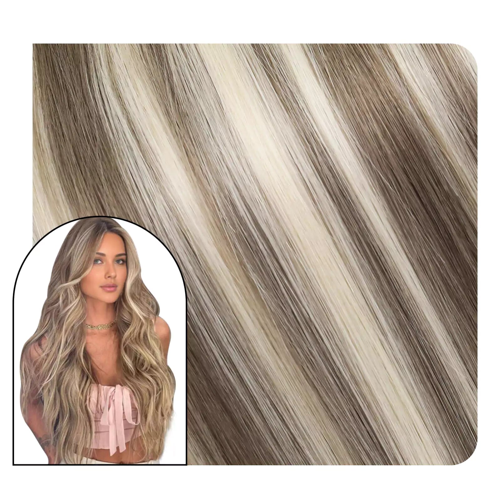 seamless invisible tape in hair extensions