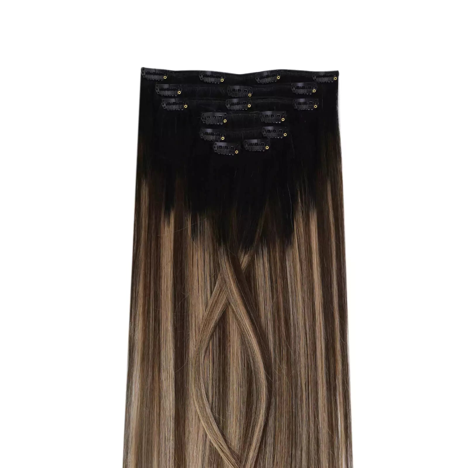 Ombre Hair Extensions Clip in Human Hair Three Tones