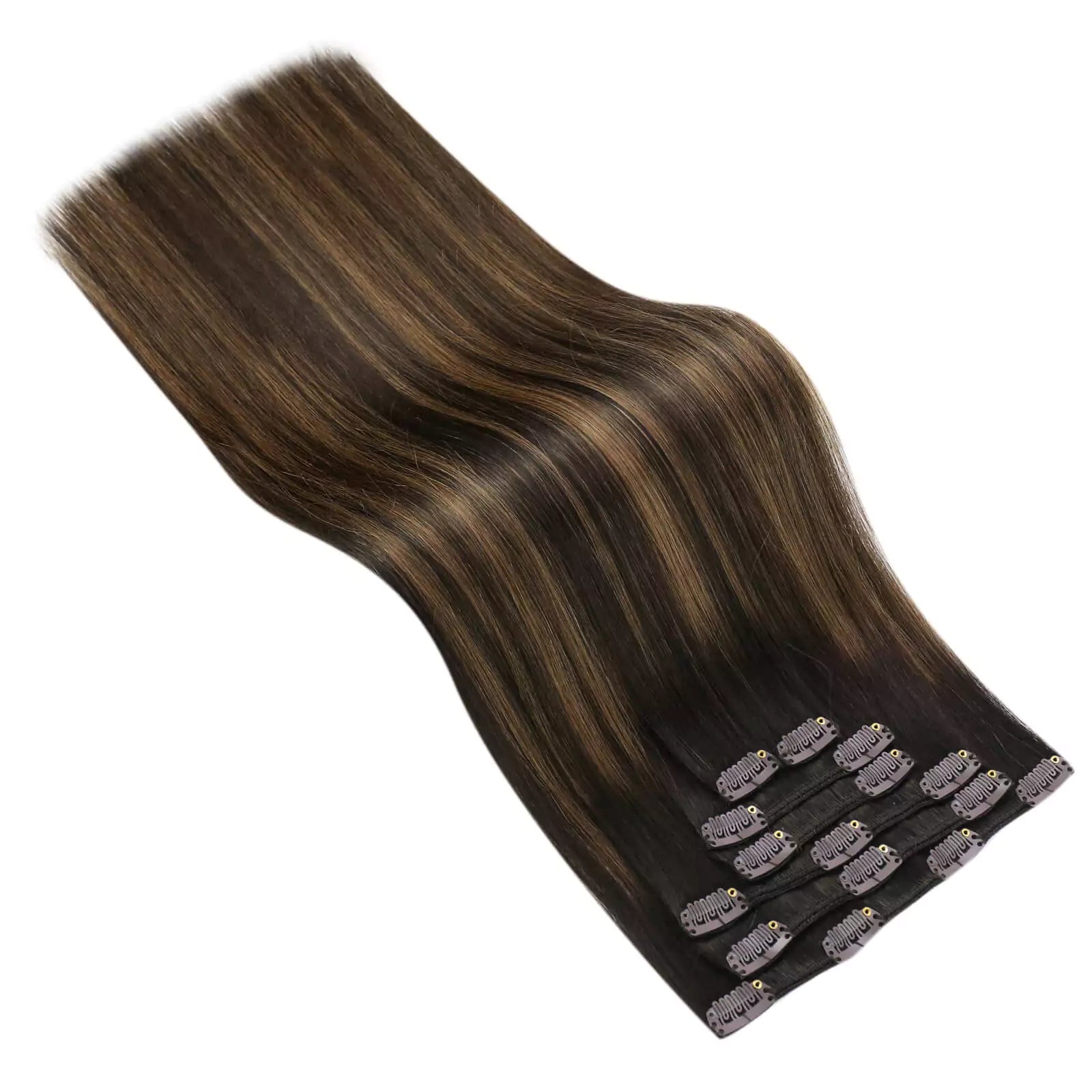 Double Weft Clip in Hair Extensions Thick Hair