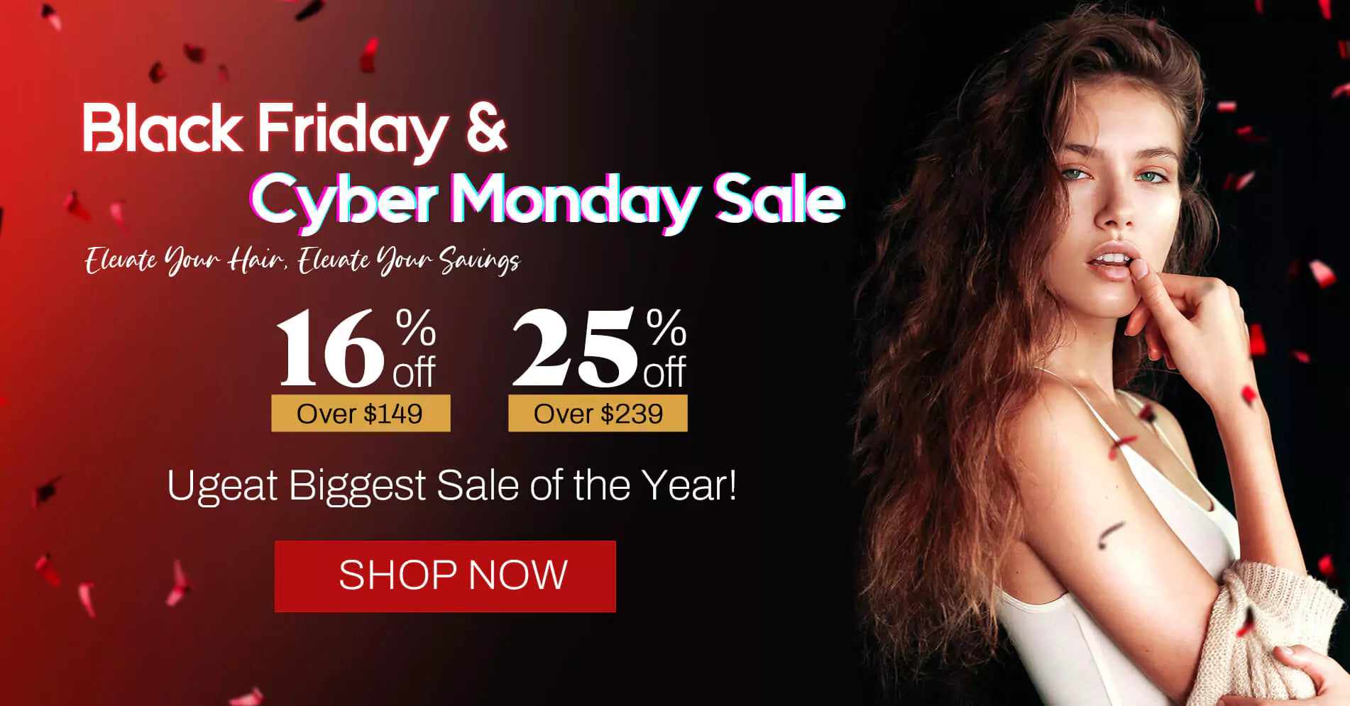 ugeat human hair extensions black friday sale