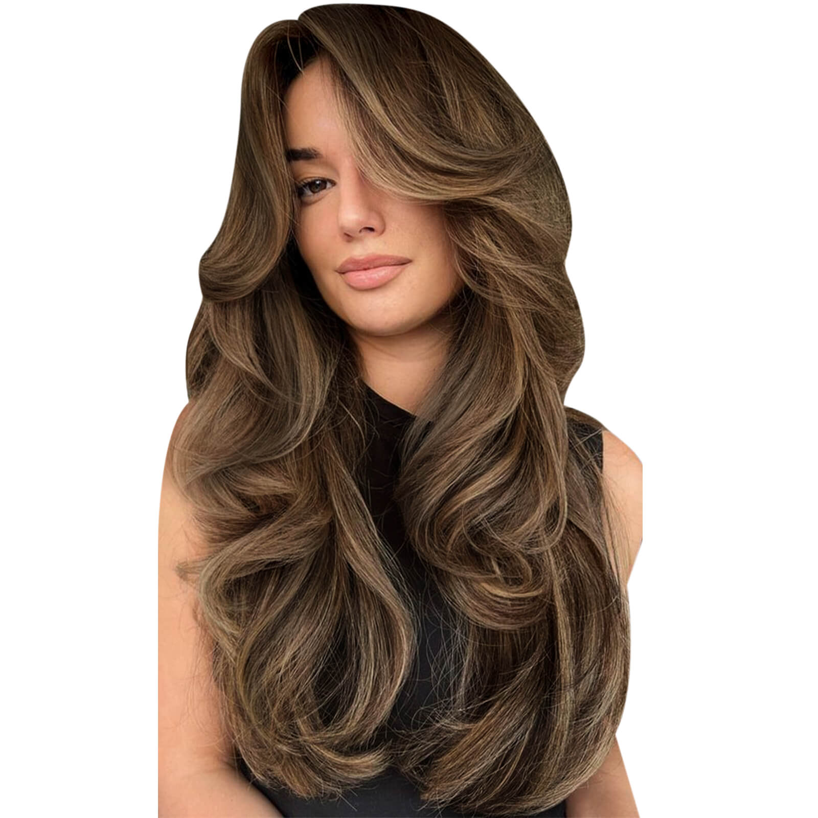 Balayage Brown Color Hair Topper for Women