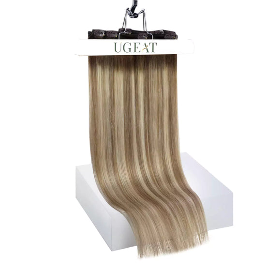 Clip in hair extension Ombre balayage Brown To Blonde