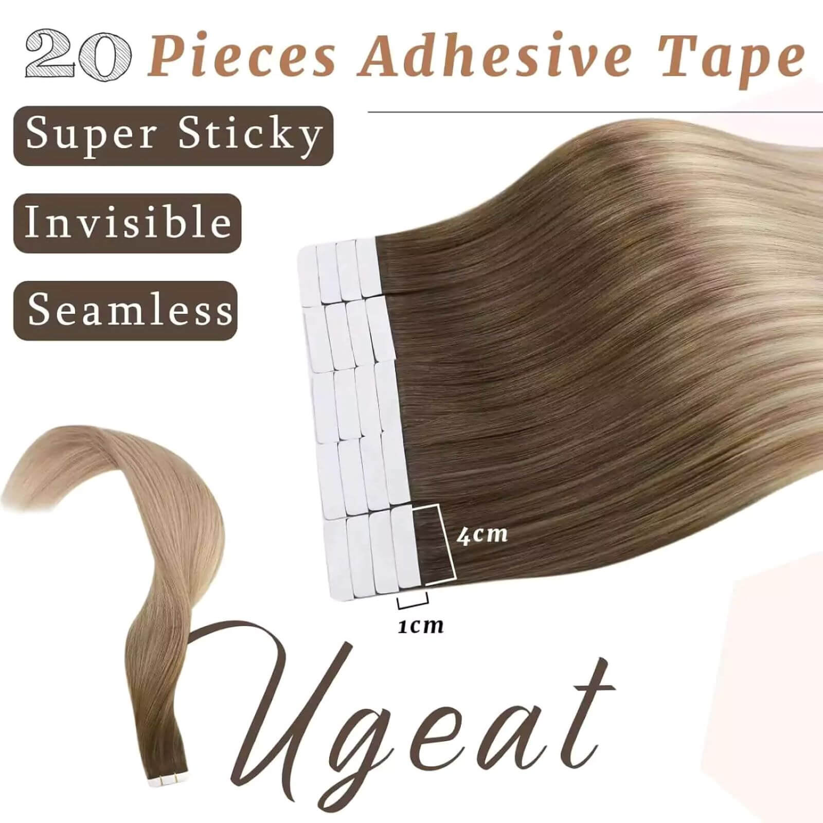 balayage color tape in hair extensions