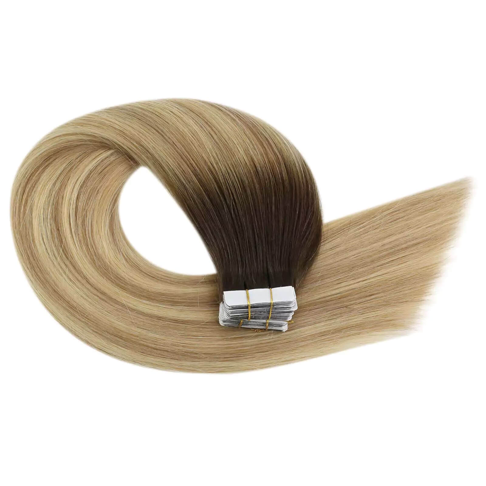 invisible tape in human hair extensions #3/8/22