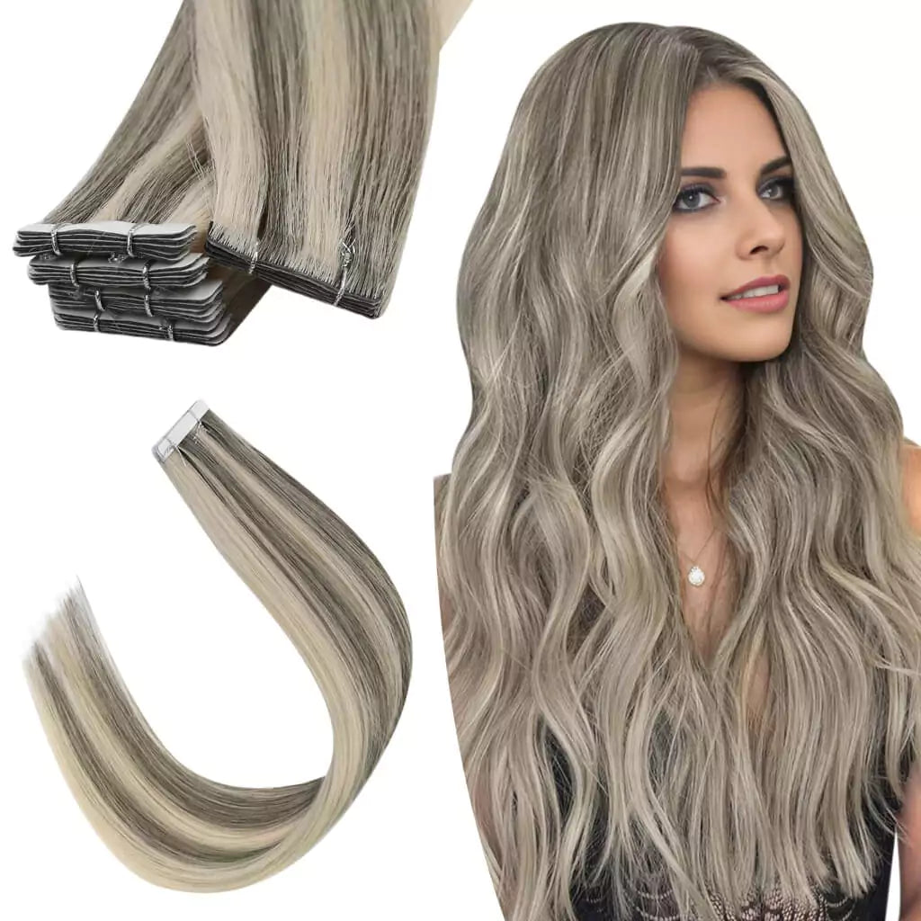 seamless tape in hair extensions virgin remy human hair