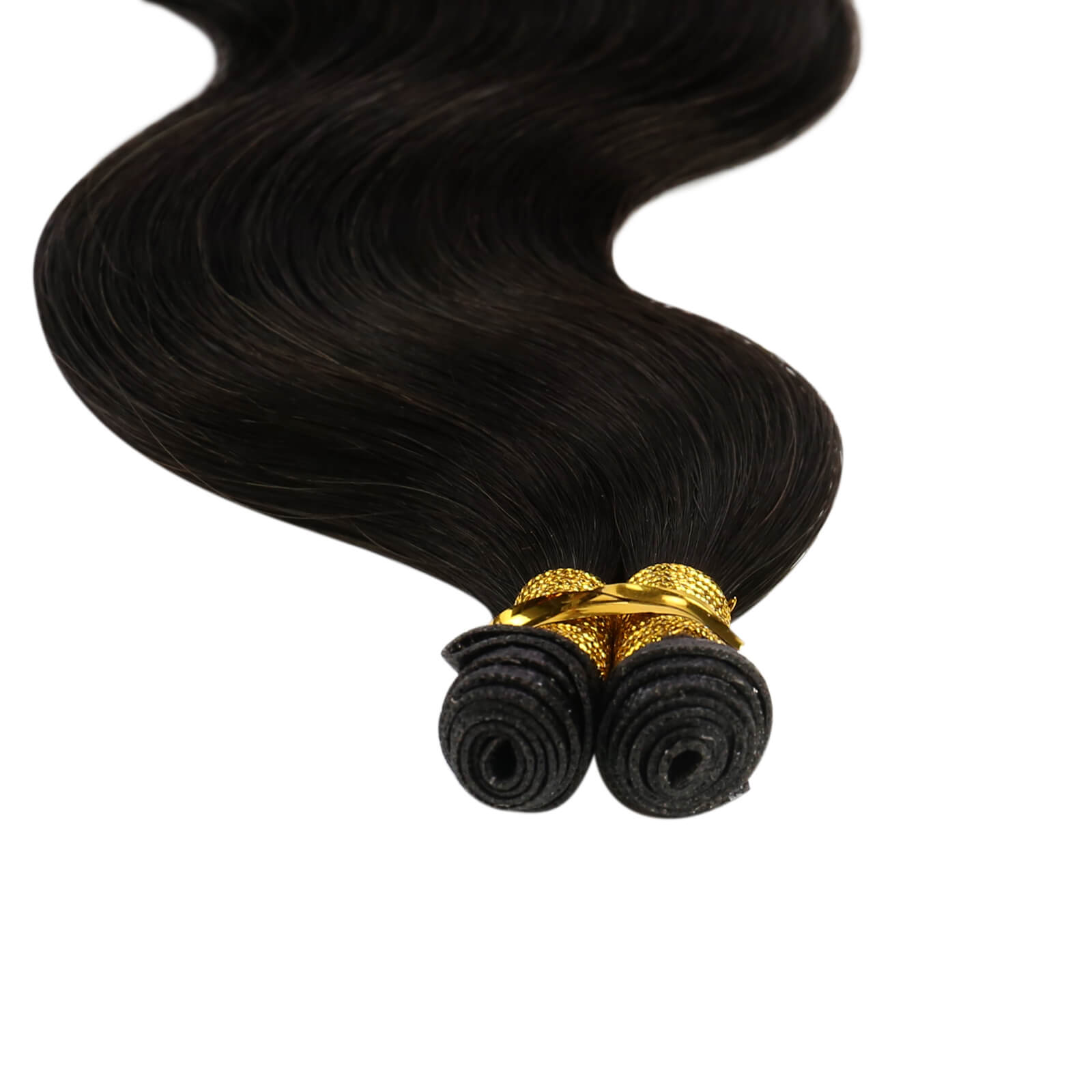 beach wavy genius weft human hair extensions #1B