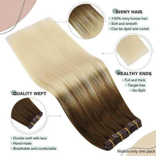 Balayage Ombre Clip in Remy Human Hair for Volume and Length ...